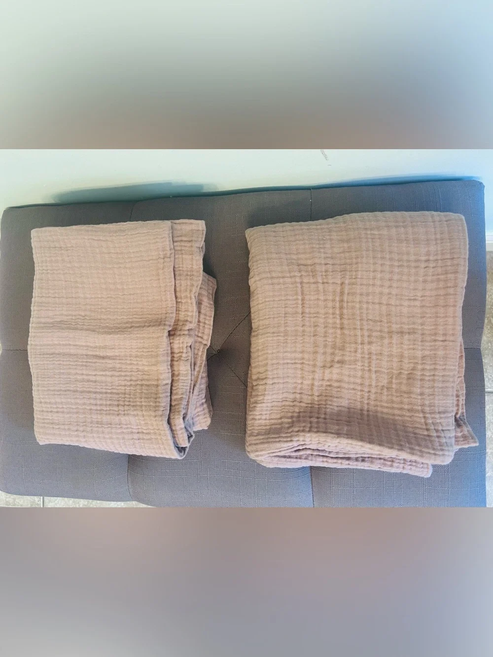 NWOT Quince Luxury Organic Cotton Gauze  Sham Set in Fig!